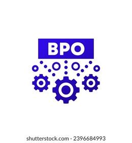 Bpo Vector Icon Business Process Outsourcing Stock Vector Royalty Free