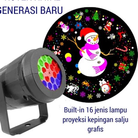 Jual Bestsellerlampu Proyeksi Kepingan Salju Natal Ledbuilt In 16