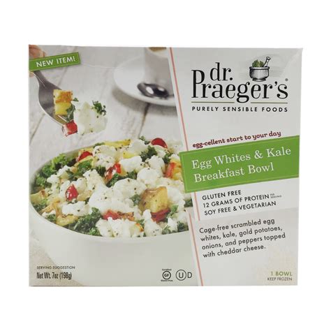 Egg Whites Kale Breakfast Bowl Oz Dr Praeger S Sensible Foods