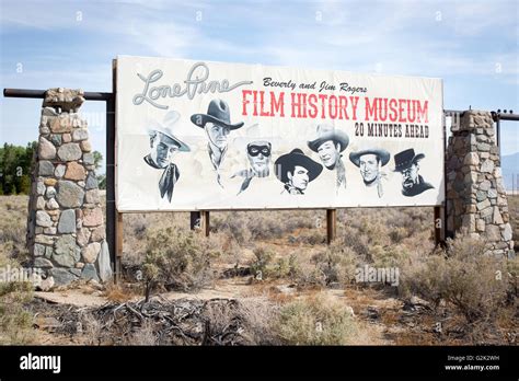 Sign For The Lone Pine Film History Museum On Highway 395 In California