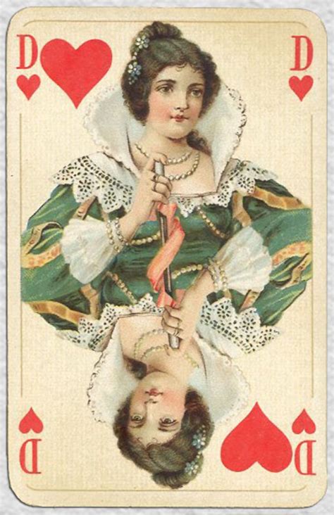 Playingcardstop Victorian Style German Playing Cards Queen Of