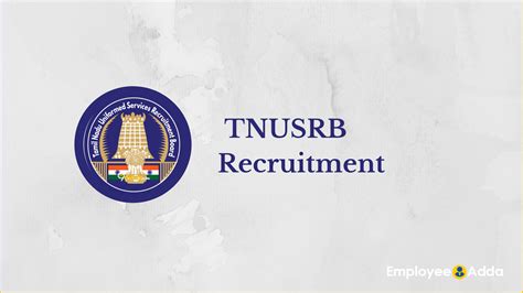 Tnusrb Recruitment Apply Online Vacancies