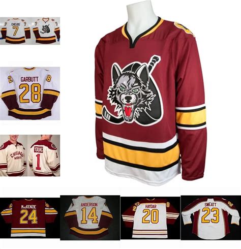 Chicago Wolves Hockey Jersey 100 Embroidery Mens Womens Youth From