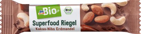 DmBio Nuss Frucht Riegel Superfood Kakao Nibs Erdmandel 40 G