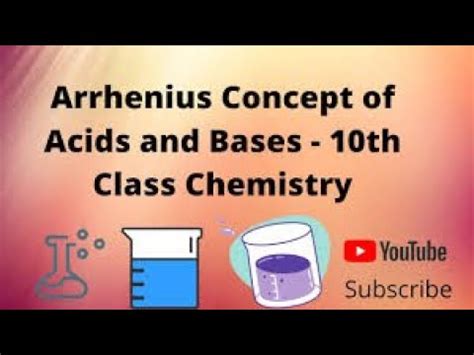 Th Class Chemistry Arrhenius Concept Of Acids Bases Ch