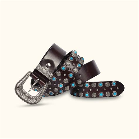 The Rodeo Queen - Luxury Western Turquoise Cowgirl Belt – Western Leather Goods