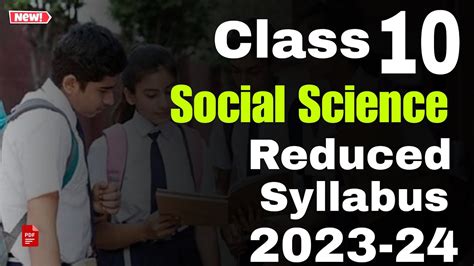 Class 10 Social Science Syllabus 2024 Class 10 Syllabus 2023 24 Cbse