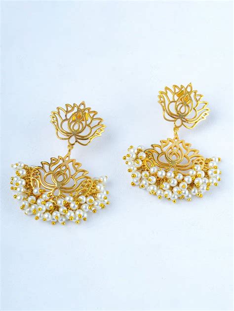 Buy Gold Plated Handcrafted Brass Earrings Wle Tp Topi The Loom