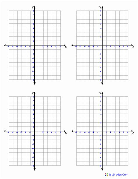 Coordinate Grid Worksheets Pdf Inspirational Four Quadrants 4 Per Page ...