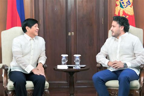 Montenegro Prime Minister Dritan Abazovíc Seeks Stronger Ties With The Philippines Under Marcos