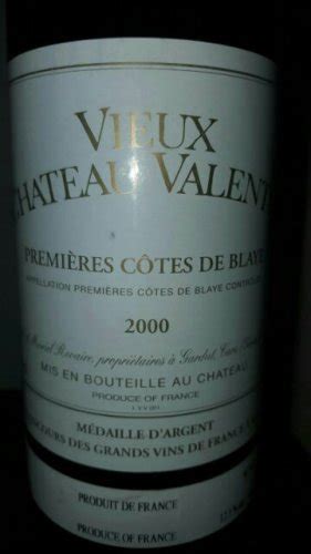 2000 Vieux Château Valentin Premières Côtes de Blaye Vivino US