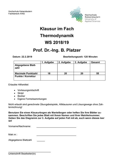 Toets Winter Fragen Hochschule Kaiserslautern