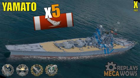 Yamato Kills K Damage World Of Warships Gameplay Youtube