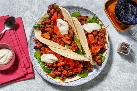 Tex Mex Style Pork Mince Tacos Recipe Hellofresh