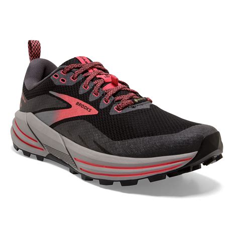 Brooks Women S Cascadia Gtx Black Blackened Pearl Coral Running Bath