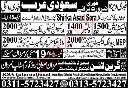 Electrician And Plumber Jobs In Saudi Arabia Job