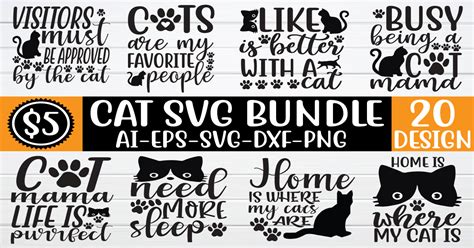 Cat Svg Bundle Bundle · Creative Fabrica