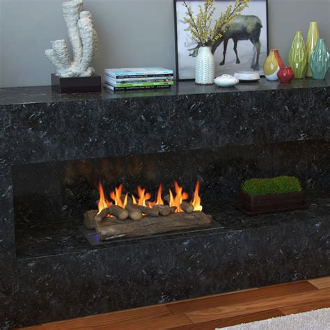 22 Inch 6 Piece Ceramic Fireplace Gas Logs - Oak-RFA5006