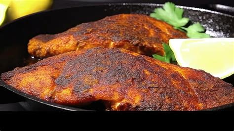 Delicie Se Com Os Sabores Ardentes Do Peixe Enegrecido Spicy Cajun