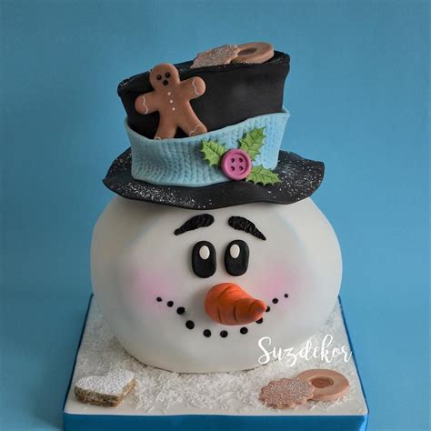 Snowman Cake Cake By Susanne Zöchling Cakesdecor