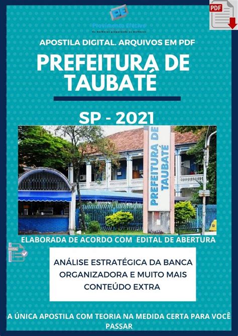 Provimento Efetivo Concursos Apostila Prefeitura Taubaté SP Médico