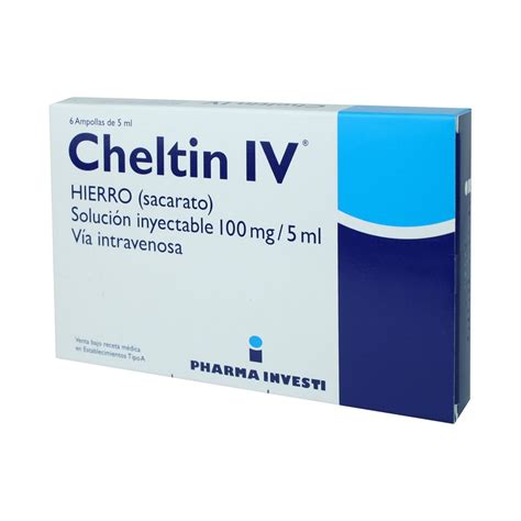 Cheltin Iv Hierro Mg Ampollas Cruz Verde