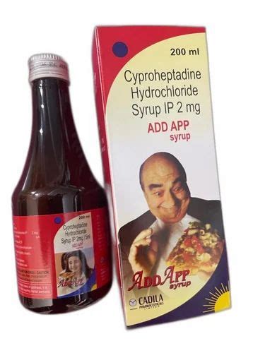 Cyproheptadine Hydrochloride Syrup Ip Mg Packaging Type Bottle