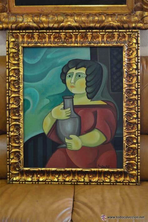 Joan Brotat Vilanova Original óleo Sobre Tabla 81 X 70 Enmarcado