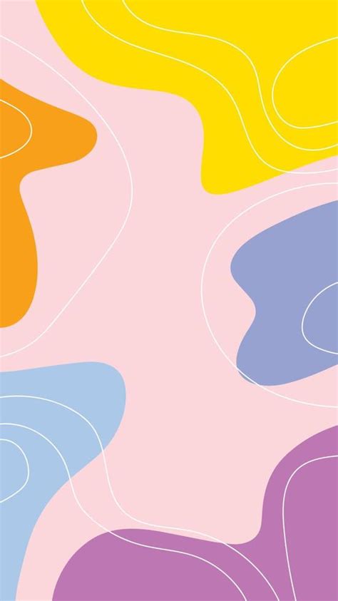 Colorful Liquid Shape Background Fluid Shapes Composition Pastel