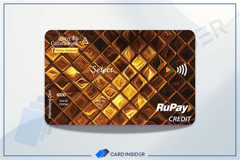 Canara Bank Rupay Select Credit Card Feature Benefits And Fees