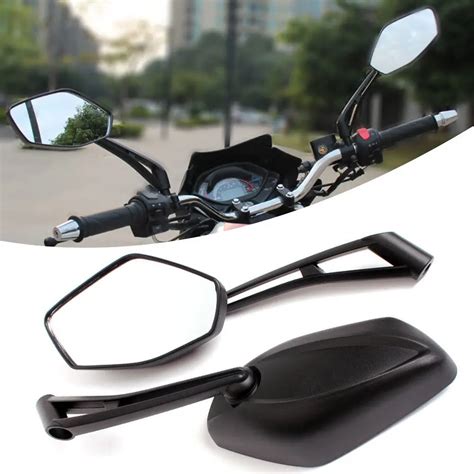 Pcs Universal Mm Black Motorcycle Motorbike Rearview Rear View