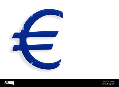 Blue Euro Currency Symbol Isolated On White Background Stock Photo Alamy