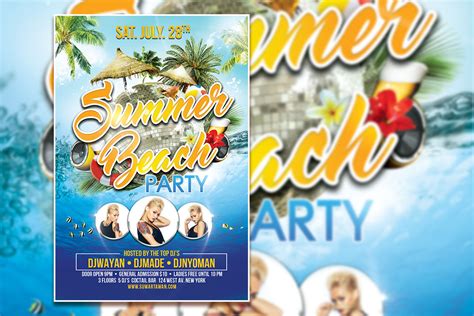 Summer Beach Party Flyer Template Graphic By Tebha Workspace · Creative