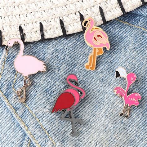 Fashion Cute Cartoon Flamingo Accessory Flamingo Enamel Accessories