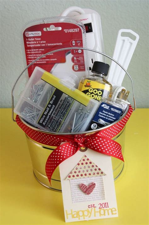 Cute Idea For A New Homeowner Housewarming Diy Gift Basket Via Just