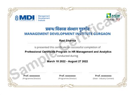 Professional Certificate Program In Human Resource Management And