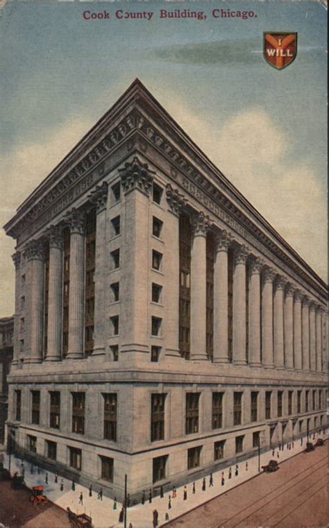 Cook County Buildings Courthouse Chicago, IL Postcard