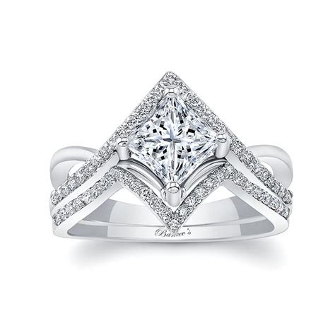 Unique Princess Cut Moissanite Wedding Set Barkev S