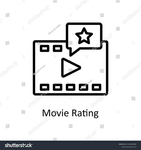 Movie Rating Vector Outline Icon Web Stock Vector Royalty Free