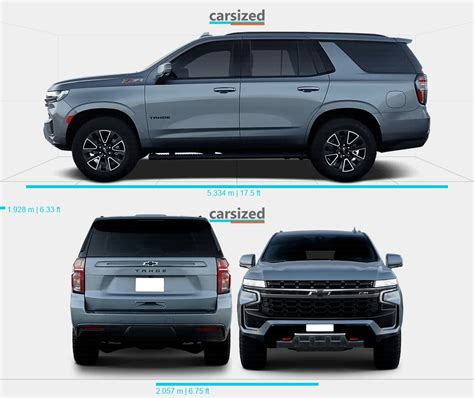 Chevrolet Tahoe Present Dimensions Side View