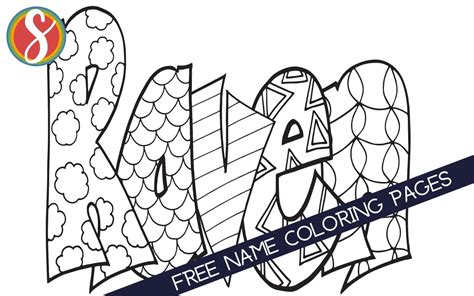 Free Name Coloring Pages Stevie Doodles