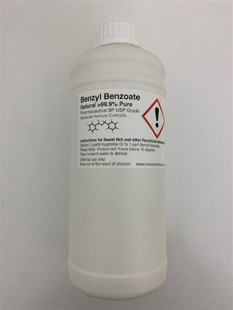 Benzyl Benzoate Bp Pharma Usp Grade Pure Ml Sweet Itch For