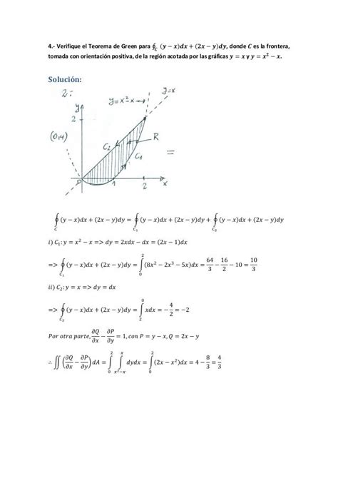 Ejercicios Resueltos De Calculo Vectorial E Integrales De Linea