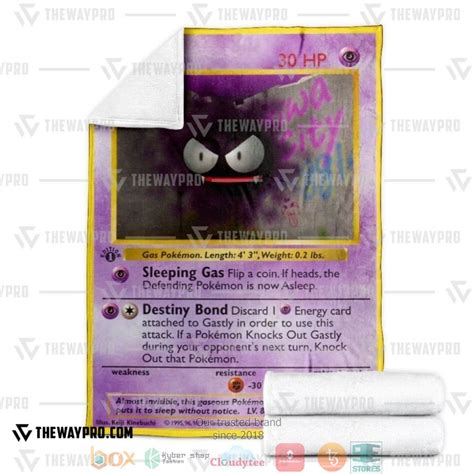 HOT Anime Pokemon Gastly St Edition Blanket Express Your Unique
