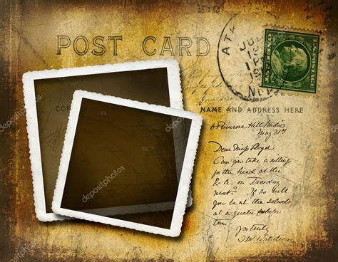 Vintage postcard with grungy background — Stock Photo © Sandralise #3343945