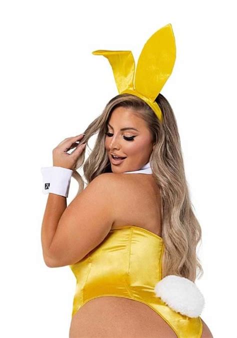 Playboy Plus Size Women S Yellow Bunny Costume