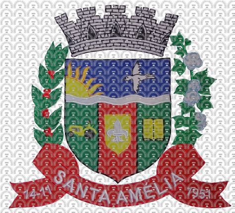 Brasão e Bandeira do Município de Santa Amélia PR mbi br