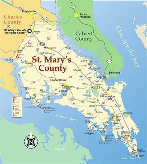 St Marys County Map - Map Of Farmland Cave