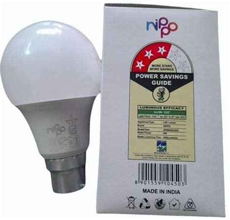 Nippo Ceramic W Led Bulb B Cool White At Rs Piece In Chaibasa