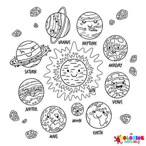 Pagine Da Colorare Del Sistema Solare Coloringpagesonly